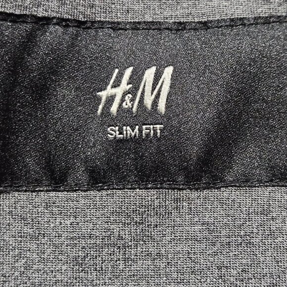 46R Mens Grey Blazer Jacket H&M Slim Fit Button Stylish Design Lightweight - Picture 7 of 13